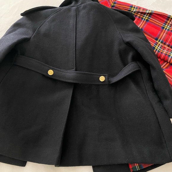 Girls vintage FW Fisher black Coat and red plaid Dress size 4 - Picture 8 of 8